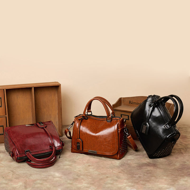 Multifunctional Large Capacity Vintage Rivet Tote Bag