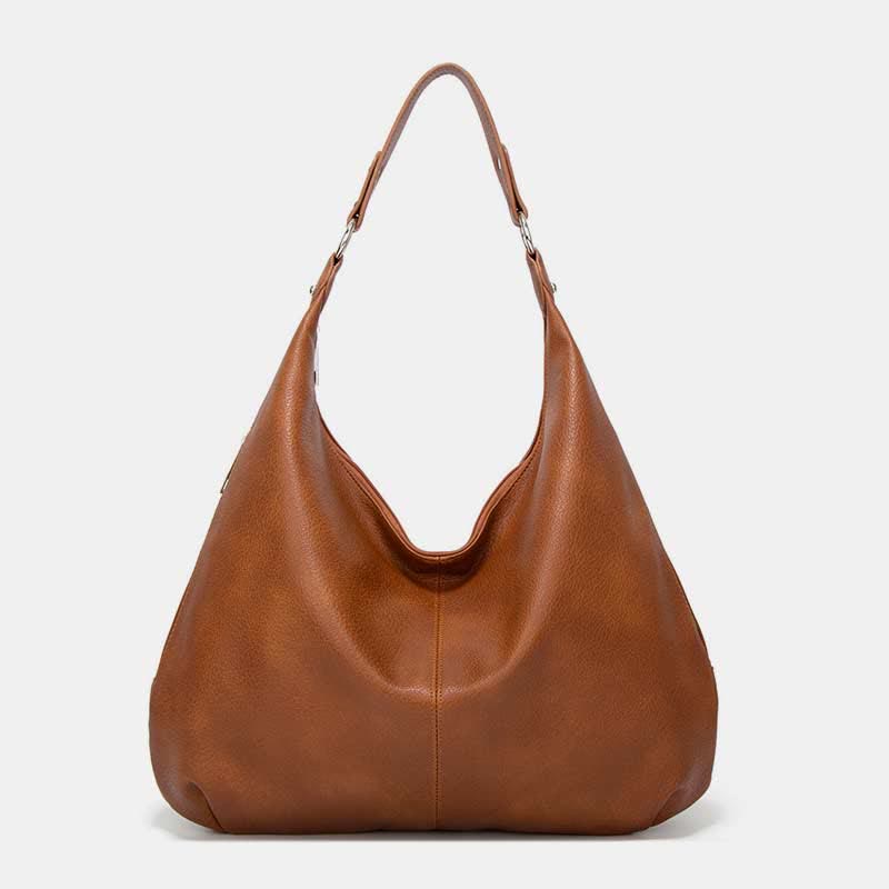 Large Soft Leather Hobo Bag Handbag Tote Everyday Purse for Women - Peru - image 9