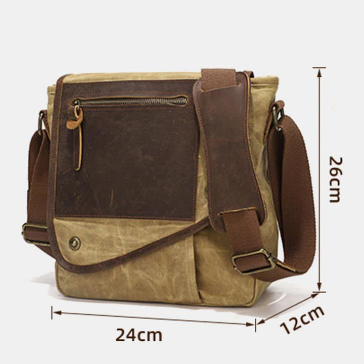 Men Messenger Bags Canvas Crossbody Shoulder Bag Travel Work Purse