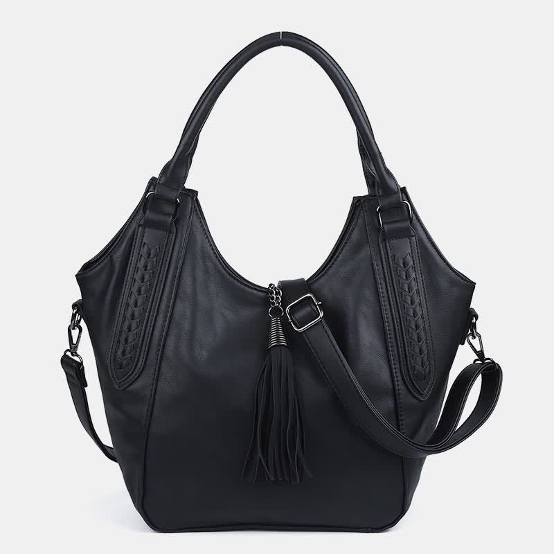 Hobo Bag for Women Tassel Ladies Handbags Leather Crossbody Shoulder Purse