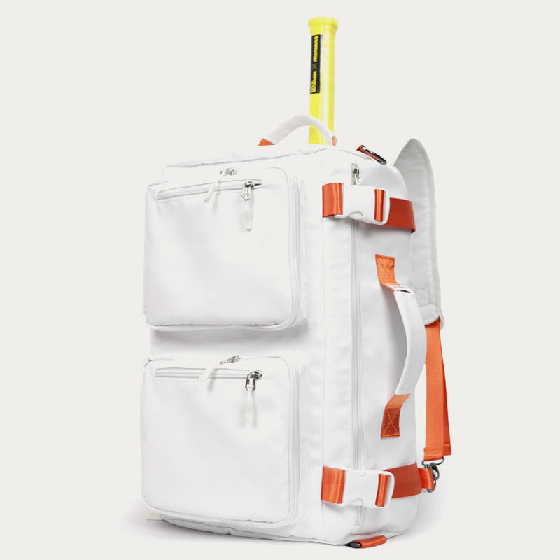 Racket Bag For Tennis Badminton Sports Multi Functional Waterproof Backpack - White - image 0