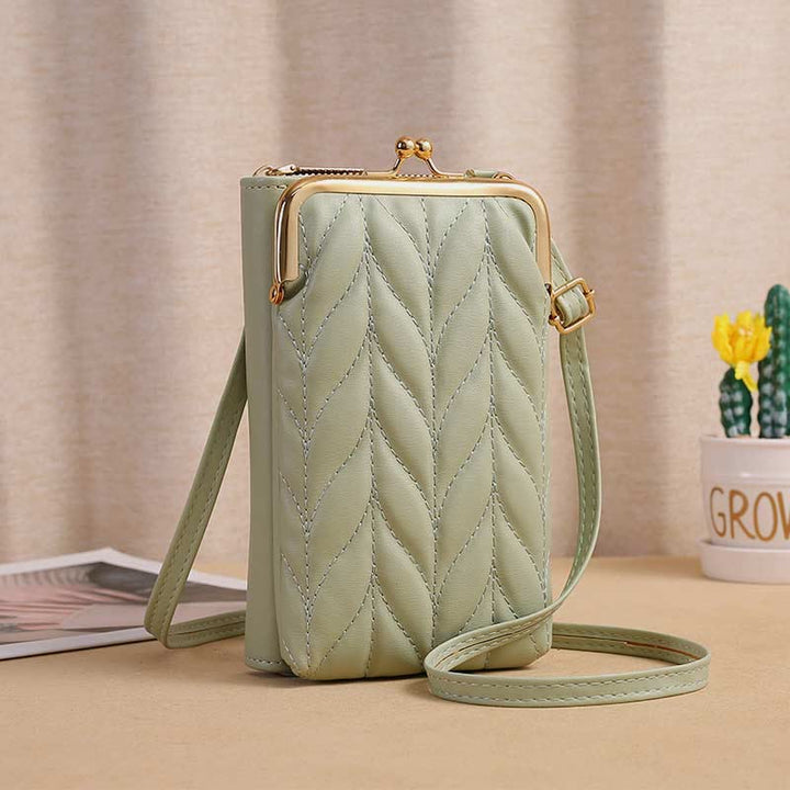 Leather Phone Bag For Women Large Capacity Crossbody Coin Wallet