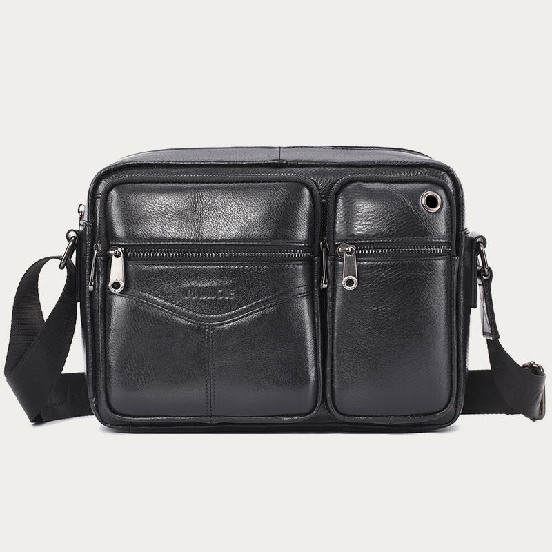 Messenger Bag For Men Business Solid Color Roomy Crossbody Bag