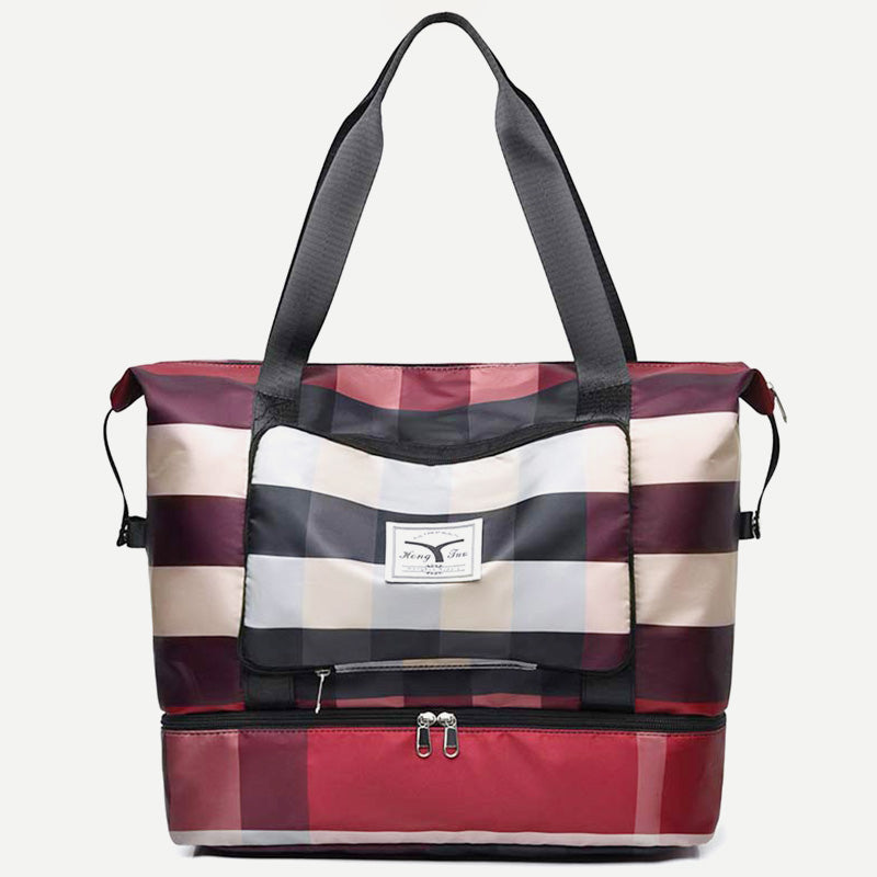 Travel Duffel Bag Sports Gym Shoulder Overnight Bag with Shoes Compartment