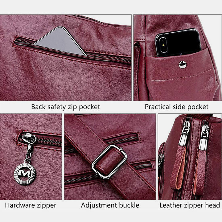 Retro Style Multi-Pocket Large Crossbody Bag - image 8