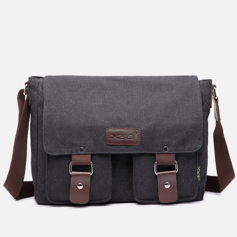 Messenger Bag for Men Large Capacity Casual Canvas Shoulder Bag