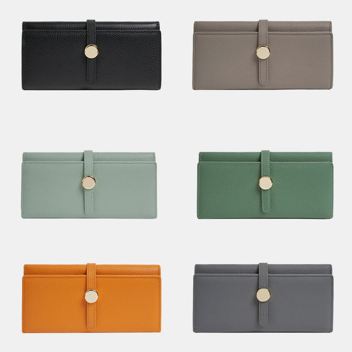 Wallet for Women Genuine Leather Card Holder Phone Checkbook Organizer